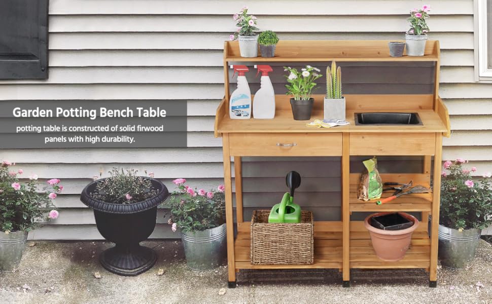 Outdoor Garden Work Bench