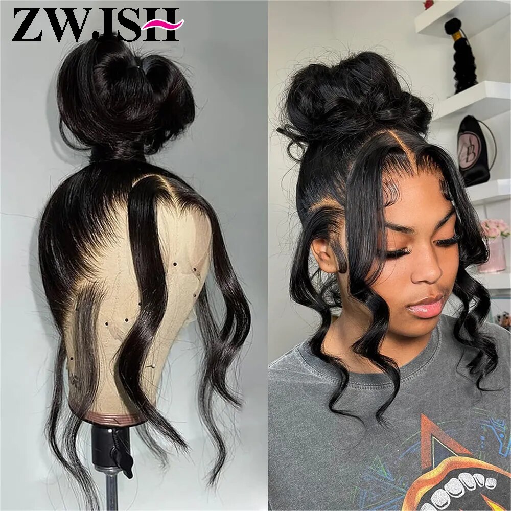 360 Glueless Full Lace Wig Human Hair Transparent 13x4/13x6 Body Wave Lace Front Human Wigs For Black Women Pre Plucked ZWJSH