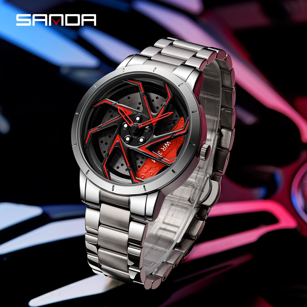 SANDA Luxury Men's Watches Top Brand Fashion Steel Business Quartz Watch Waterproof Wristwatch Clock Relogio Masculino P1088