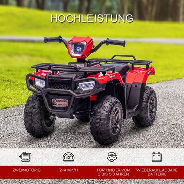 HOMCOM electric children's quad children's electric quad, max. 4 km/h, children's motorcycle, black + red, load capacity 25 kg, (1 piece), 88L x 45W x 50H cm