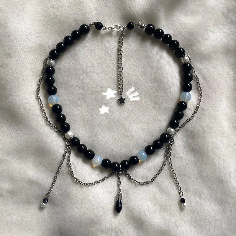 milky way necklace Handmade jewelry grunge Y2K