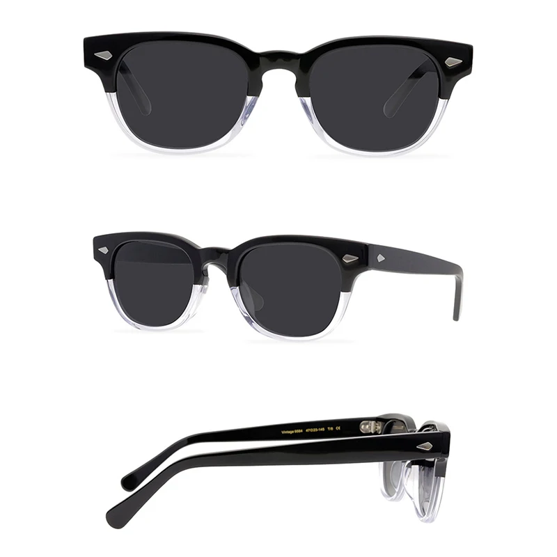 Belight Optical Japan Handmade Quality Cool Vintage Retro Women Men UV400 Protection with Case Oculos Punk Sunglasses 9564