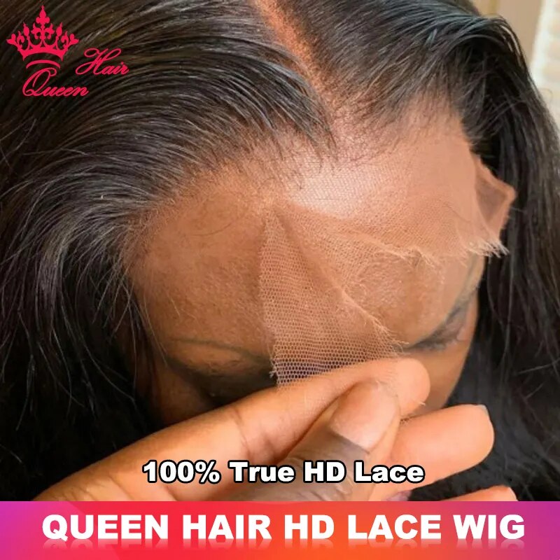 Queen Hair Real HD Lace Wig Raw Human Hair 13x6 13x4 FULL Frontal 5x5 6x6 7x7 Closure HD Melt Skin Lace Wig Straight / Body Wave