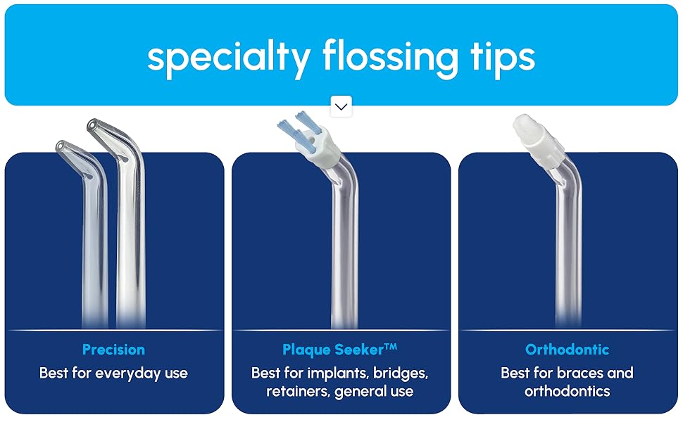 specialty flossing tips for the cordless advanced. 