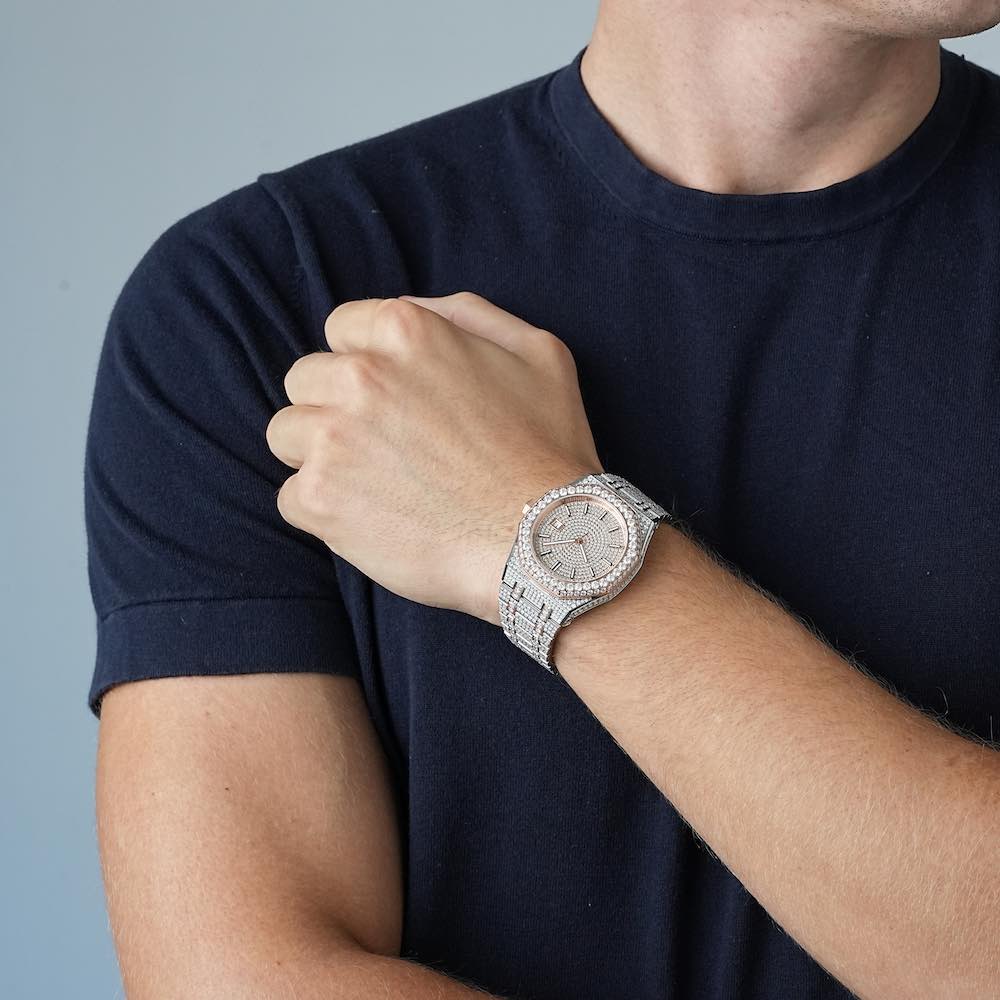 Iced out watch-Yika Jewelry