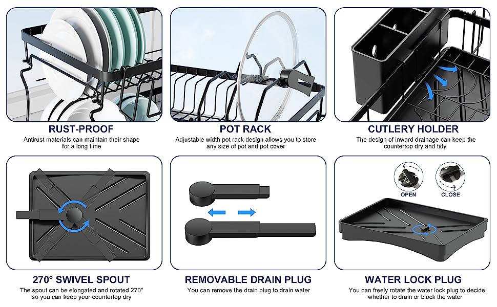 2 tier dish drying rack