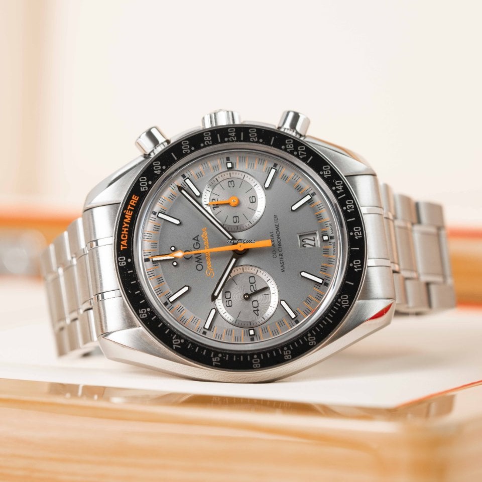 Omega Speedmaster Speedy Racer Grey Dial 44.25mm Stainless... for  Rs.505,069 for sale from a Trusted Seller on Chrono24