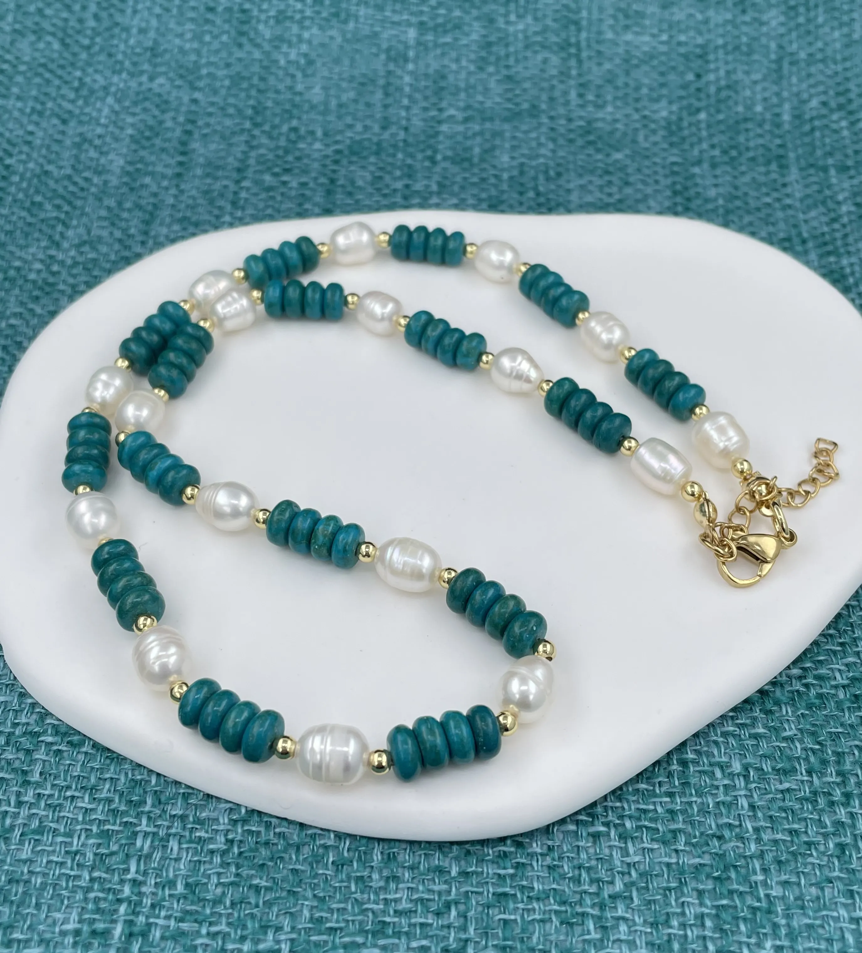 Freshwater necklace female necklace irregular Baroque Pearl necklace 316 stainless steel metal adjustment chain jewelry