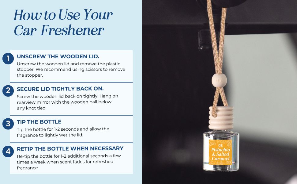 how to use our scented car freshener