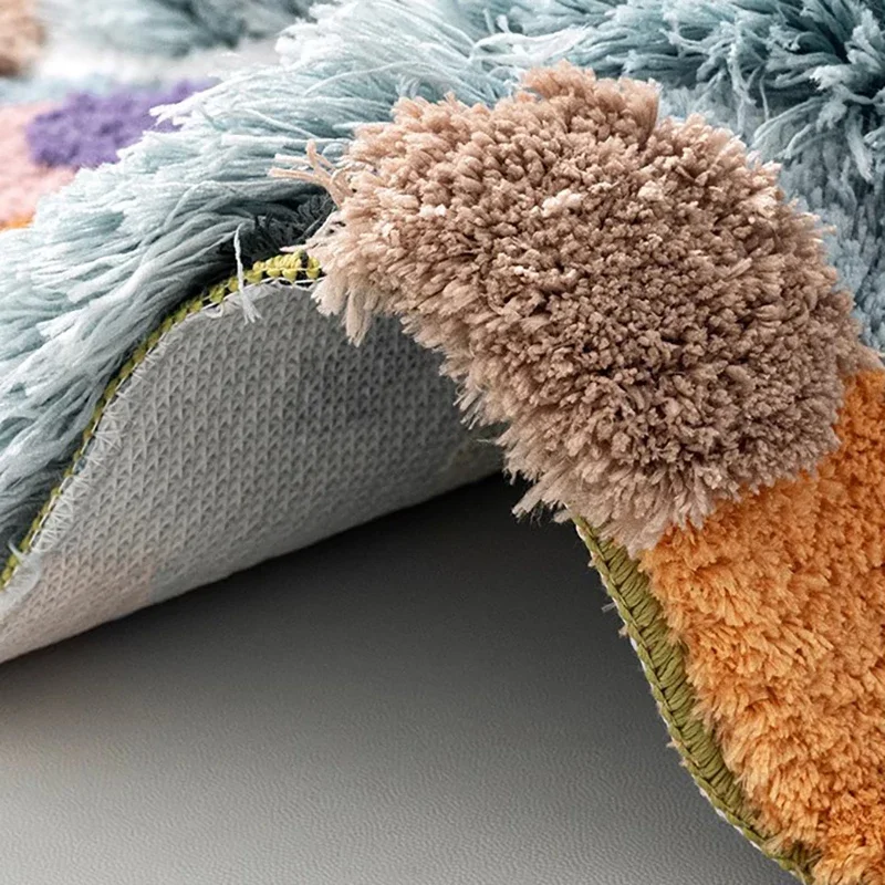 Living Room Area Soft Rugs Fluffy Bedroom Non Slip Tie Dyed Fuzzy Shag Plush Soft Shaggy Bedside Rug Home Decorations