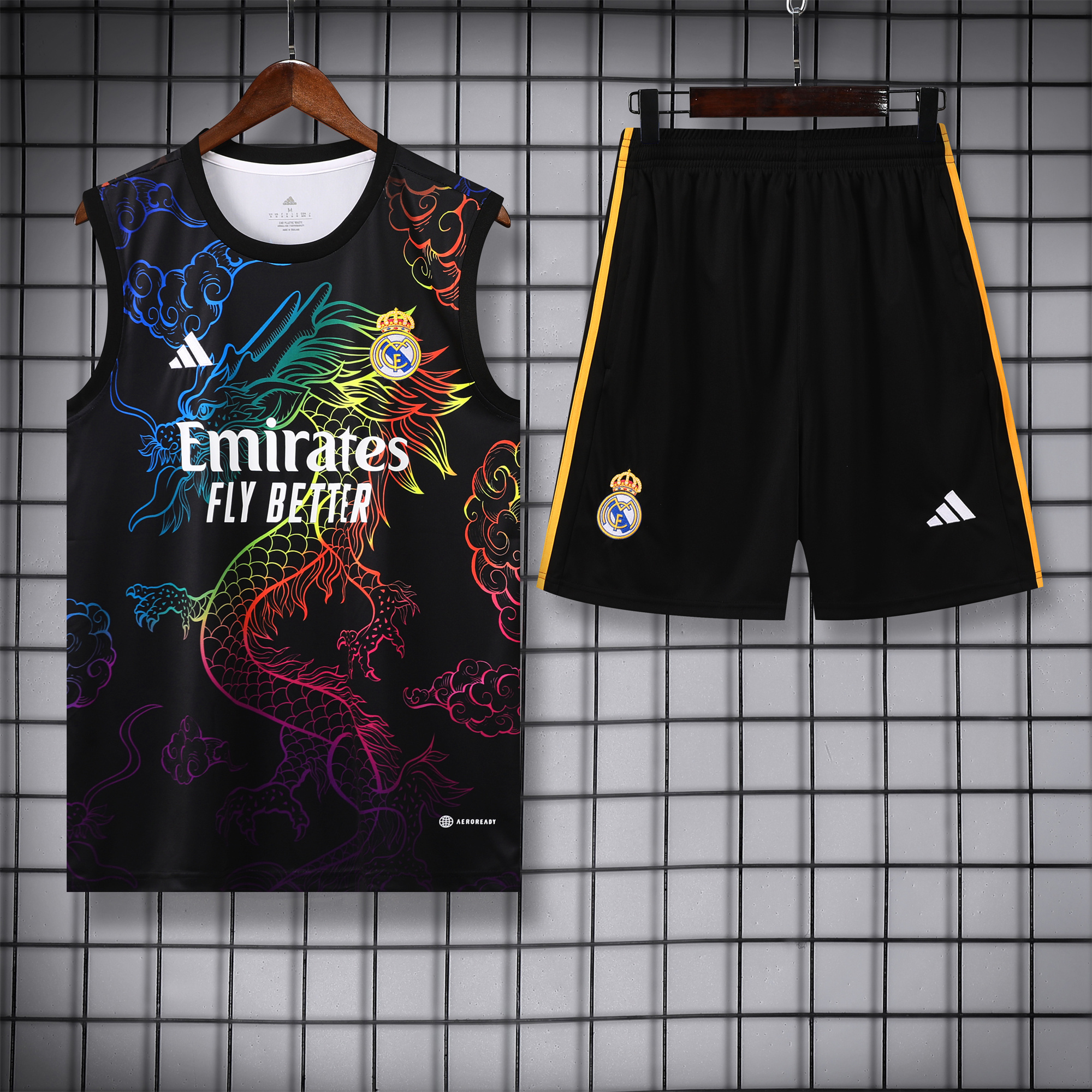 Real Madrid 24-25 Vest Training Set - Black Dragon111