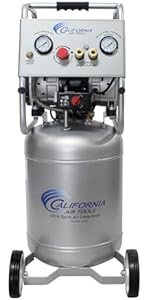 California Air Tools 10020CAD-22060 2.0 HP Ultra Quiet and Oil-Free Air Compressor, 10 Gallon Ste...