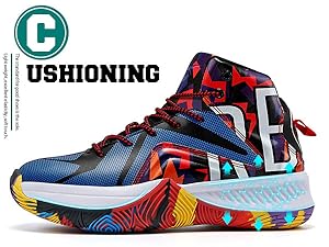 Men Basketball Shoes High-Top Sneakers Outdoor Trainers Sport Shoes