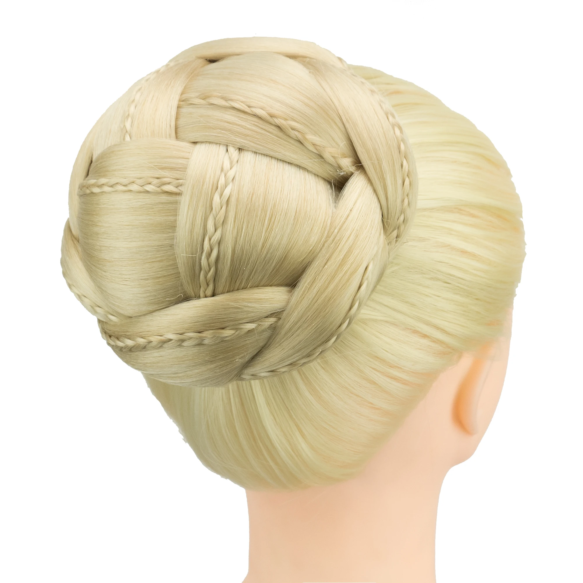 Soowee Large Size Dancer Braided Chignon Hair Cover Donut Hairpieces Scrunchie Hair Bun Wig Updo on Wedding Party
