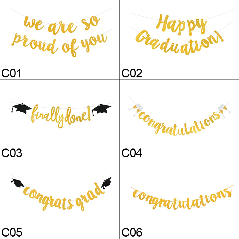 Gold Glitter Congrats Doctor Banner for Congrats 2021 Grad Sign Medical Doctor Graduation College Graduation Party Bunting Decor