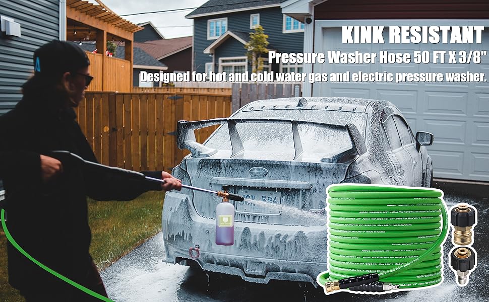 Power Washer Hose with M22 14mm Fittings