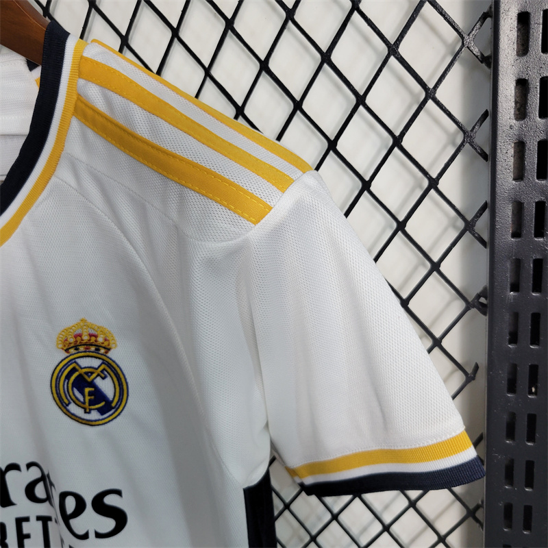 SIUjerseys-Real Madrid 23/24 Home Kids Kit