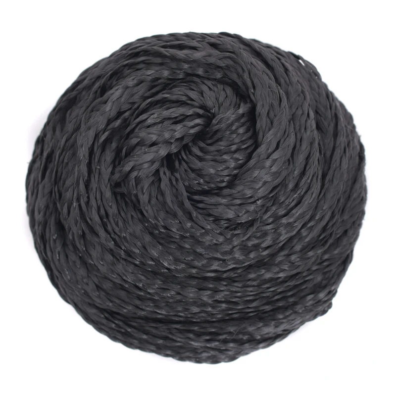 Synthetic Hair Cover Braided Donut Afro Braid Hair Pieces Scrunchies Dancer Hair Bun Updo Headwear for Women