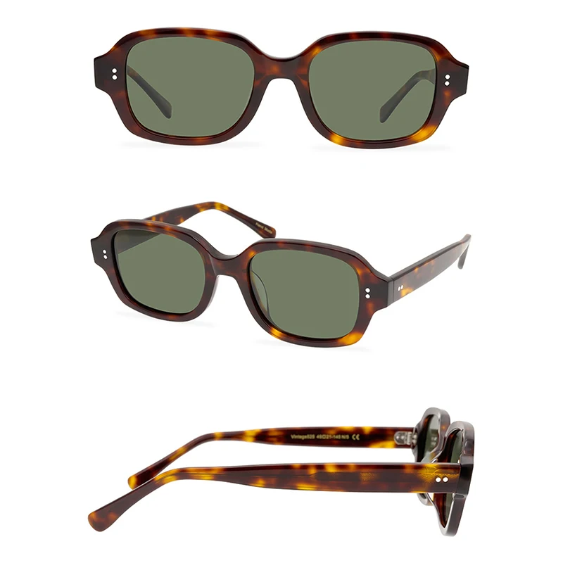 Belight Optical Handmade Quality Cool Vintage Retro Square  Women Men UV400 Protection with Case Oculos Punk Sunglasses  525