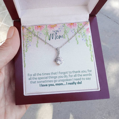 Love You Mom Necklace - Luxury Box