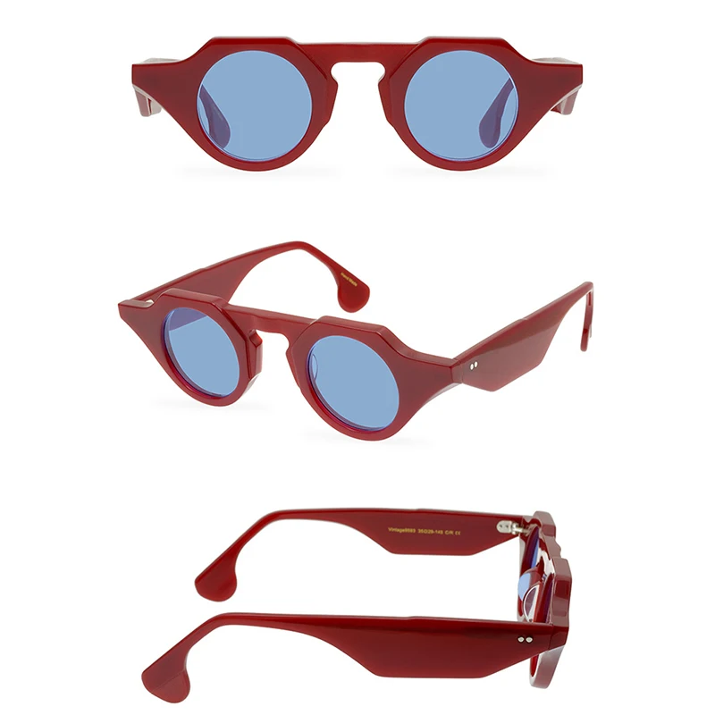 Belight Optical Thick Arm Acetate Handmade Quality Classical Design Women Men UV400 Protection with Case Oculos  Sunglasses 9593