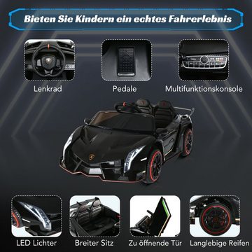 REDOM electric children's car LAMBORGHINI VENENO 2 motors, Bluetooth, double doors, 3 speeds, MP3 music, suitable for children aged 3 and over