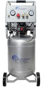 California Air Tools 10020C 2.0 HP Ultra Quiet and Oil-Free Air Compressor, 10 Gallon Steel Tank ...