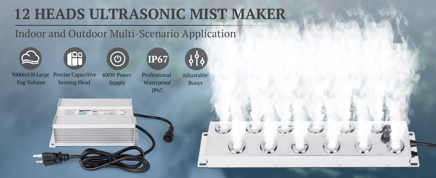 12 Heads Ultrasonic Mist Maker