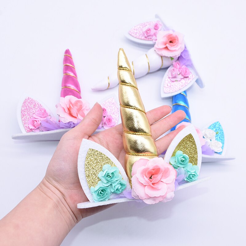 Unicorn Cake Topper Birthday Party Kids Favors Cake Decoration Baby Shower Cupcake Topper Wedding Cake Decor Baking Supplies