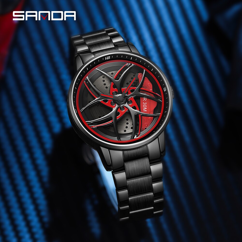 SANDA Luxury Men's Watches Top Brand Fashion Steel Business Quartz Watch Waterproof Wristwatch Clock Relogio Masculino P1091