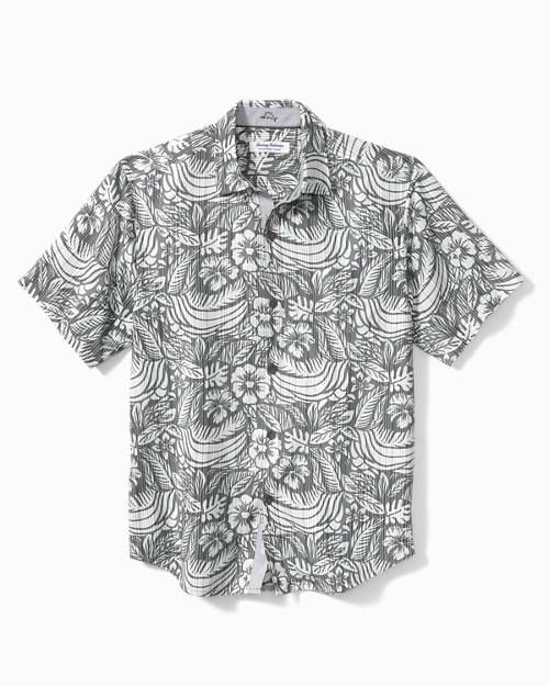 Big and Tall Coconut Point Cabana Blooms IslandZone Camp Shirt111