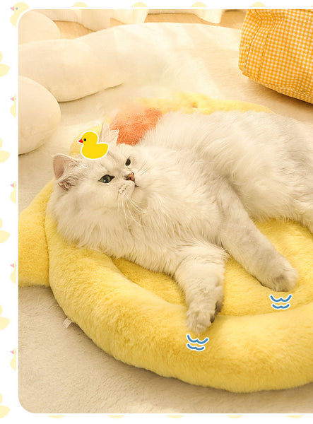 Cat Bed Duck Shape Mat 2 Color Pet Sleeping Bed Cat Pillow
