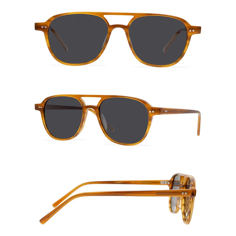 Belight Optical Japan Handmade Quality Cool Vintage Retro Women Men UV400 Protection with Case Oculos Punk Sunglasses 9515