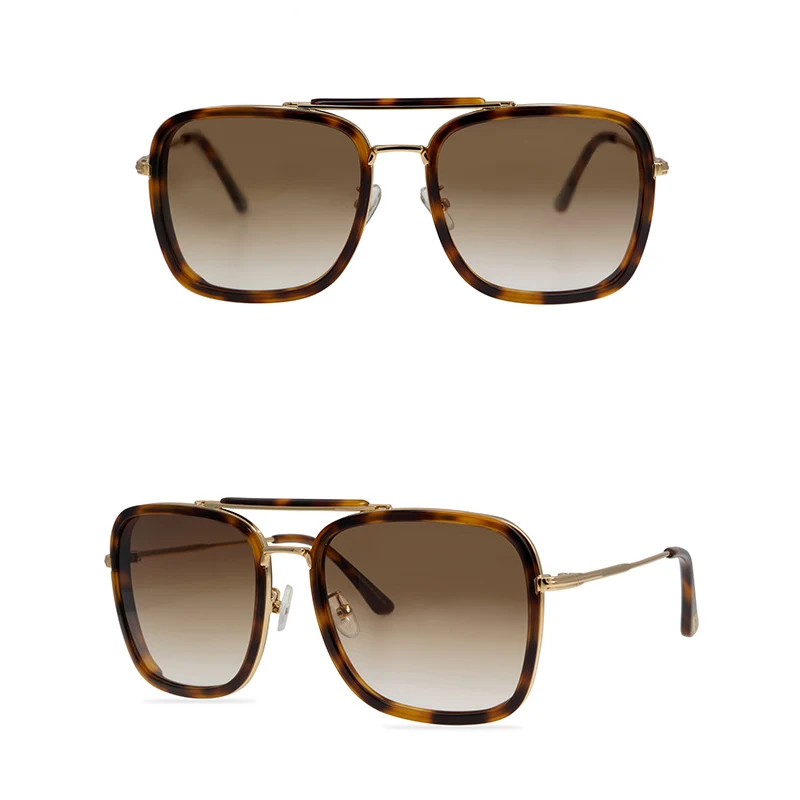 Belight Optical  Women Men UV400 Protection Pilot Shape Vintage Retro Acetate Yellow Lens Sunglasses  with Case Oculos 0665