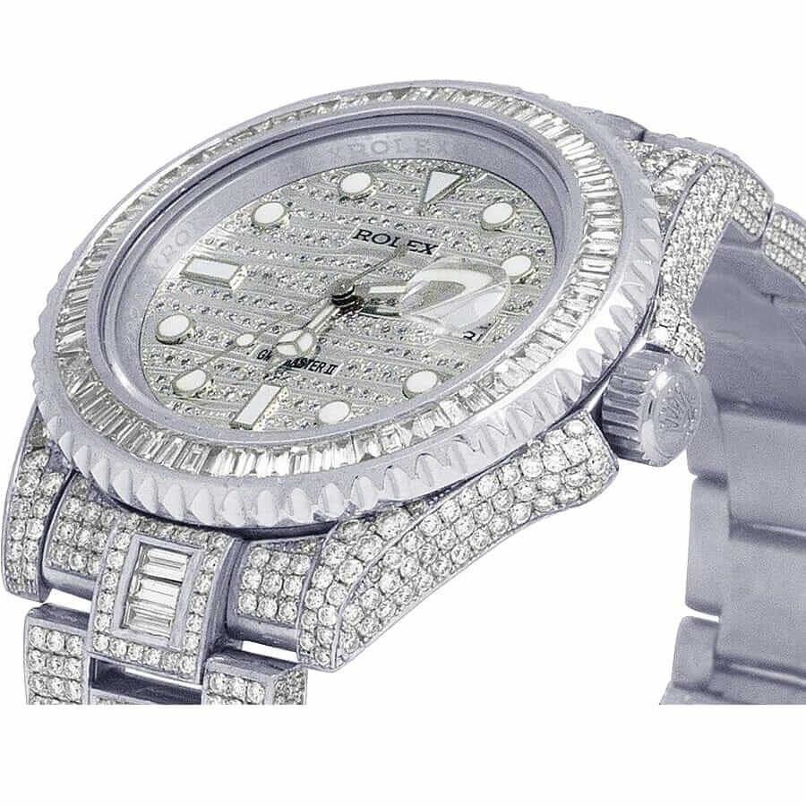 rolex gmt master ii custom diamond set 116710ln iced out replica