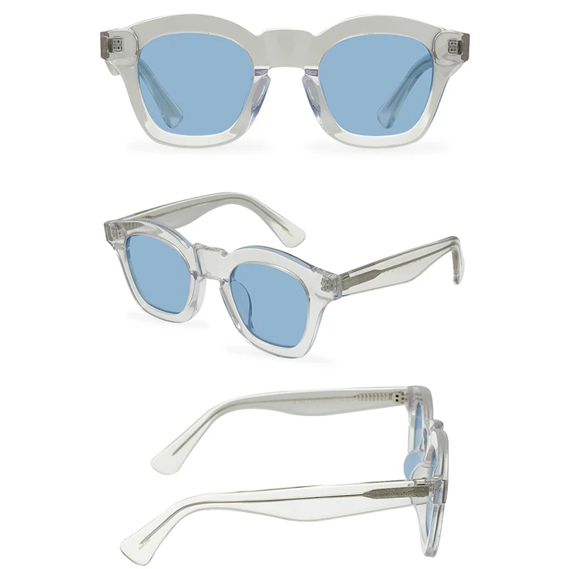 Belight Optical Italy Thick Acetate Cool Vintage Retro Women Men UV400 Protection with Case Oculos Punk Sunglasses MA13005