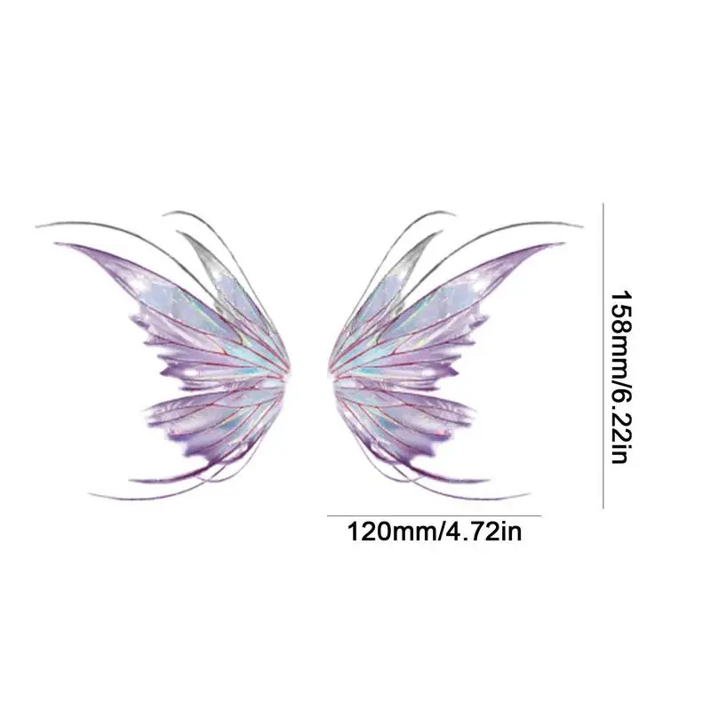 Fairy Butterfly Wings Shiny Tattoo Sticker Waterproof Eyes Face Hand Body Art Fake Tattoos Eye Face Makeup Decoration For Women