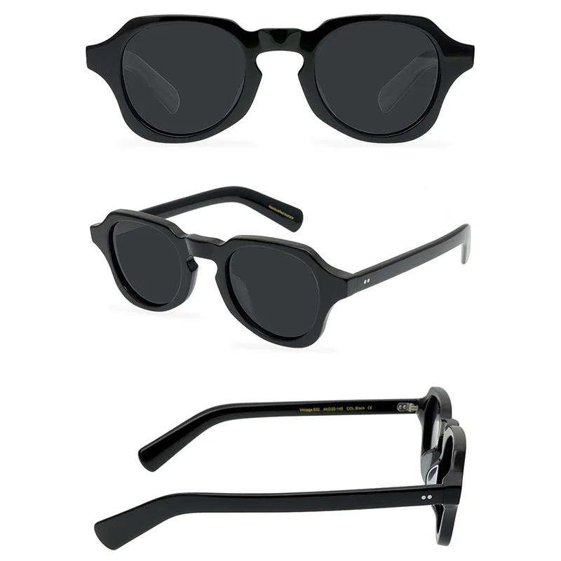 Belight Optical Acetate Handmade Quality Classical Design Women Men UV400 Protection with Case Oculos LEMTOSH Sunglasses 533