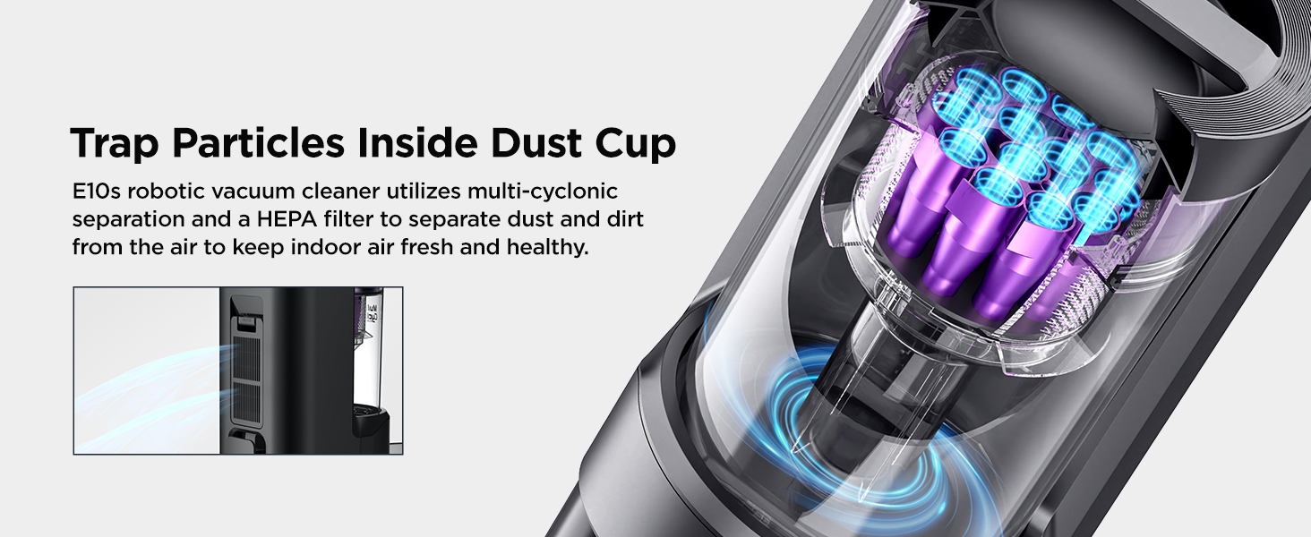 trap particles inside dust cup