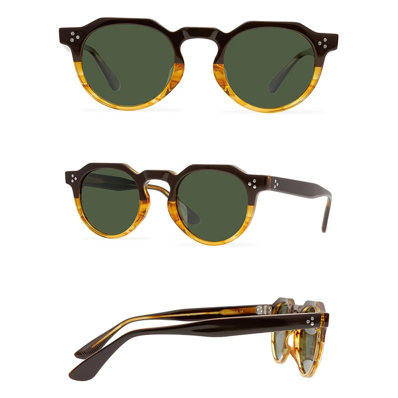 Belight Optical Japan Handmade Quality Cool Vintage Retro Women Men UV400 Protection with Case Oculos Punk Sunglasses 9532