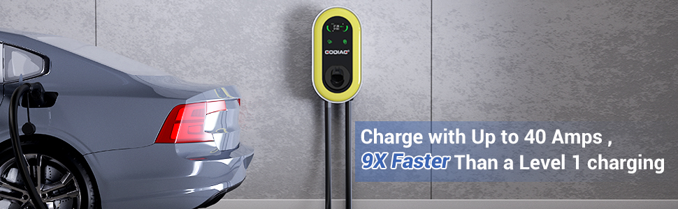 GODIAG Hardwired Level 2 EV Charger fast Charging Speed