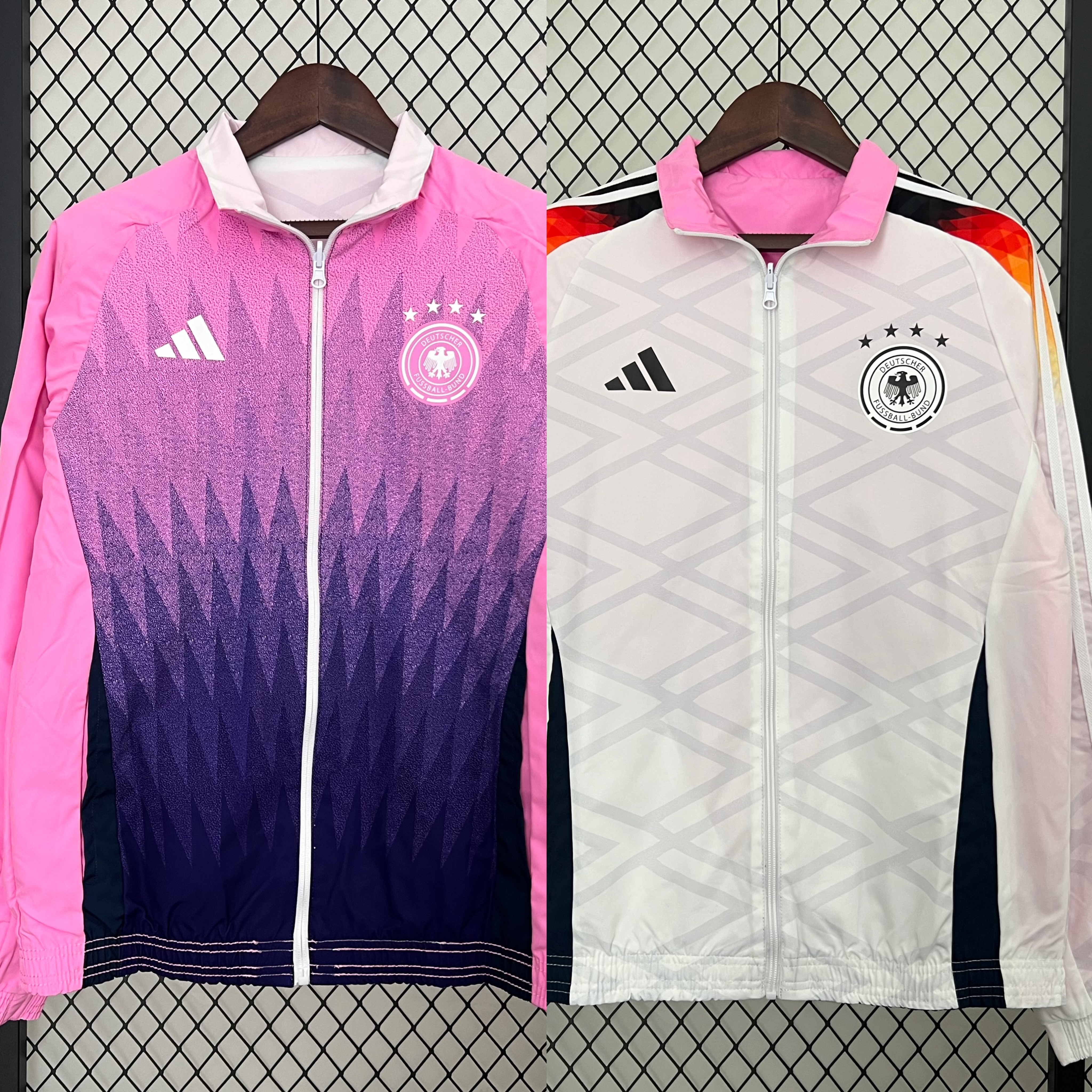 Germany 2024 Double Sided Reversible Windbreaker - Purple & White111