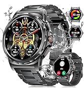 LIGE Military Smart Watch for Men(Answer/Make Call),1.43"HD AMOLED Rugged Smartwatch for iPhone A...