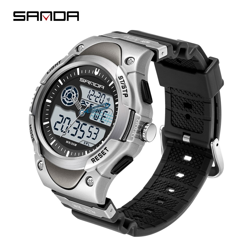 SANDA Brand Outdoor Sport Men's Watches 50M Waterproof Wristwatch For Men Quartz Watch Electronic Clock relogio masculino 3117