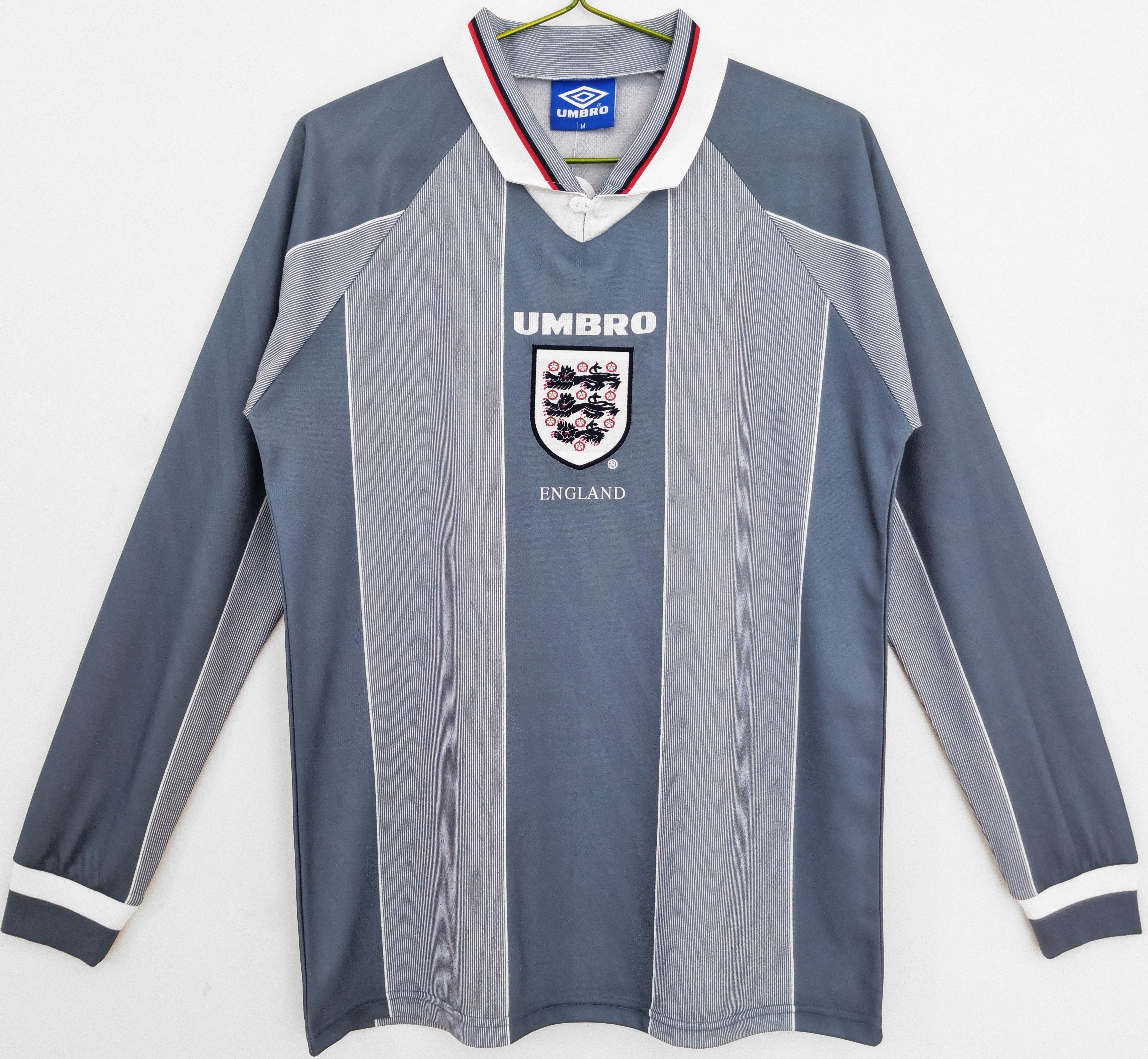 Retro England 1996 Away Stadium Long Sleeve Jersey111