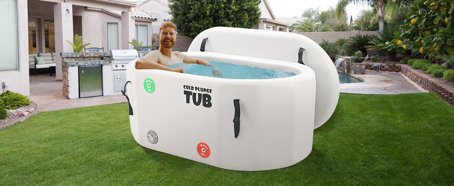 Rectangular ice bath tub