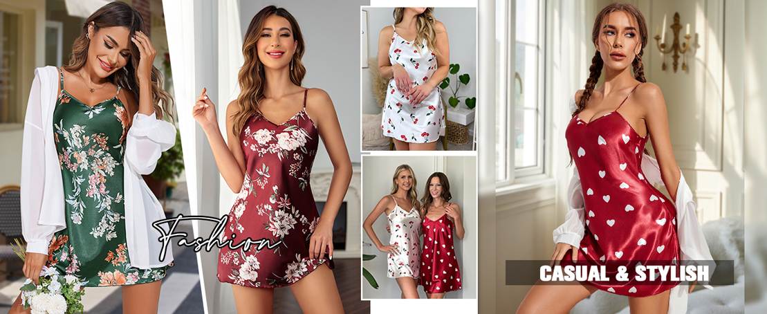 floral print nightgown satin sleepwear