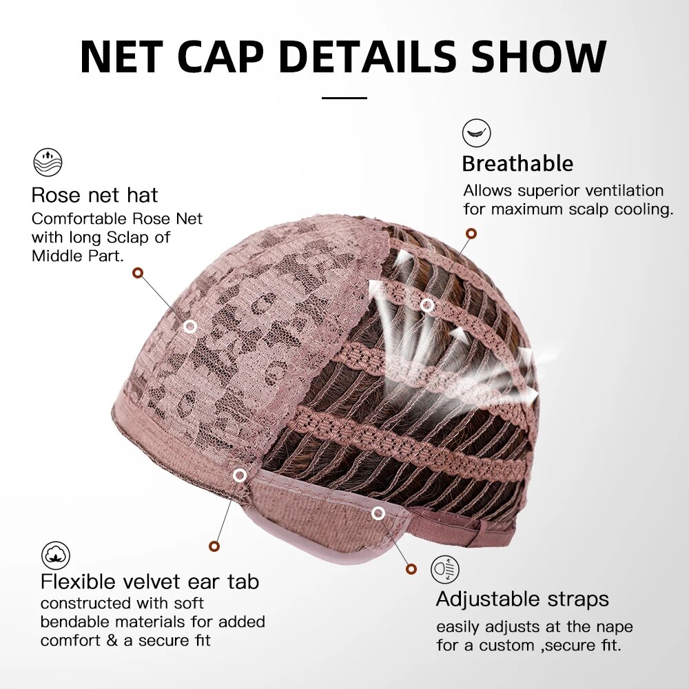 La Sylphide Bob Ombre Brown Blonde Wig with Bangs Natural Woman Wigs Daily Party Lolita Short Wigs Heat Resistant Hair