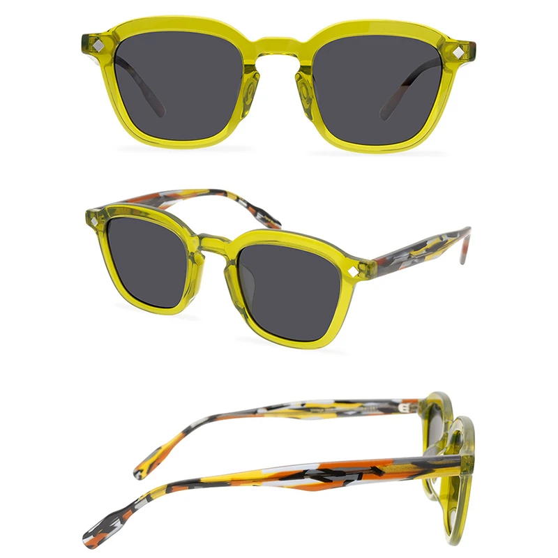 Belight Optical New Arrival Handmade Quality Cool Vintage Retro Women Men UV400 Protection with Case Oculos  Sunglasses  9568