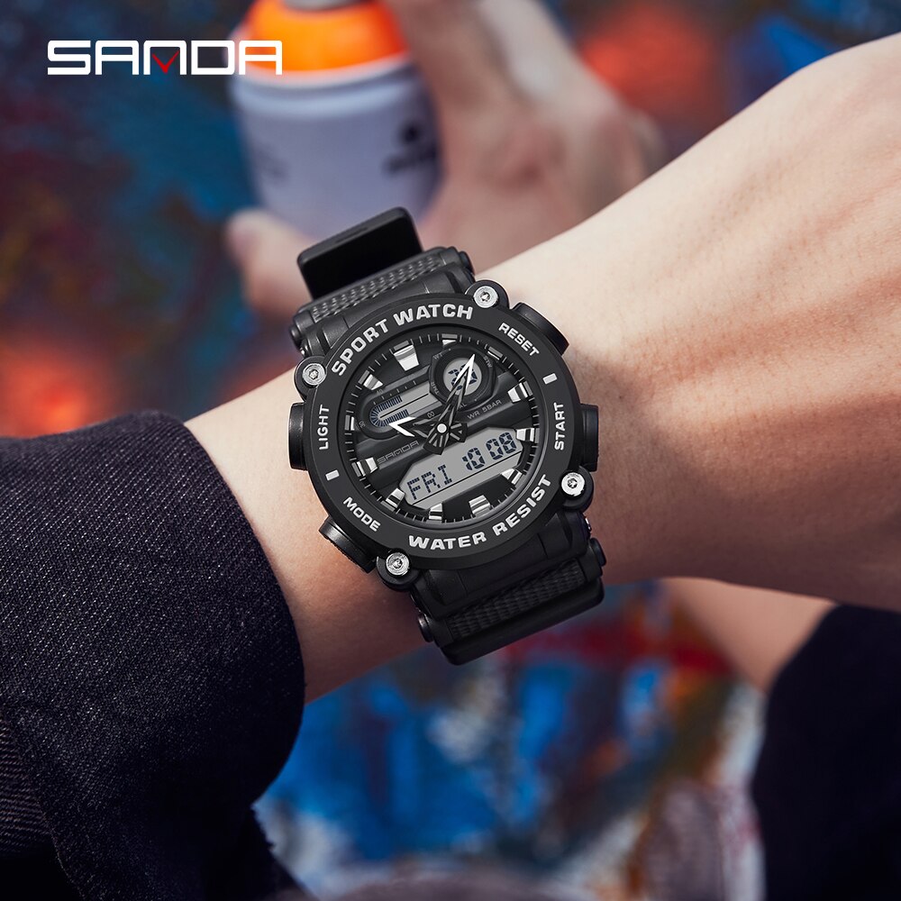 SANDA 2023 Sports Military Men's Watches Top Brand Luxury 50M Waterproof Male Wristwatch for Men Clock Relogio Masculino 3139
